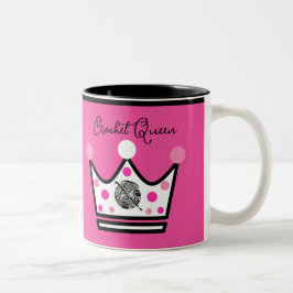 Adsible Crochet Queen Gift Två-Tonad Mugg