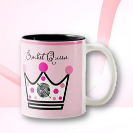 Adsible Crochet Queen Gift Två-Tonad Mugg