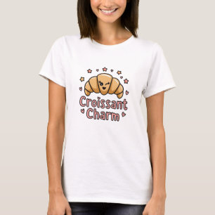 Adsible Croissant Graphics for Pastry Fläkt T Shirt