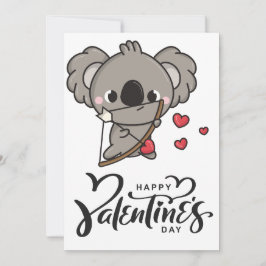 Adsible Cupid Koala Valentines day Design Inbjudningar