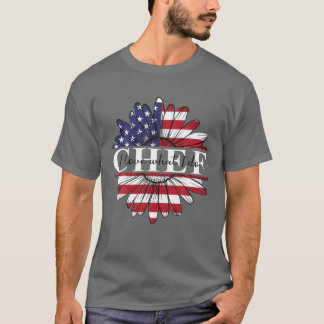 Adsible Cute Blad Daisy Flower 4:e juli Chef W T Shirt