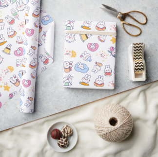Adsible & Cute Bunny Mönster Presentpapper