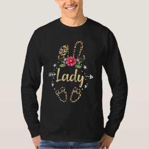 Adsible Cute Bunny Påsk Leopard Rabbit Women La T Shirt