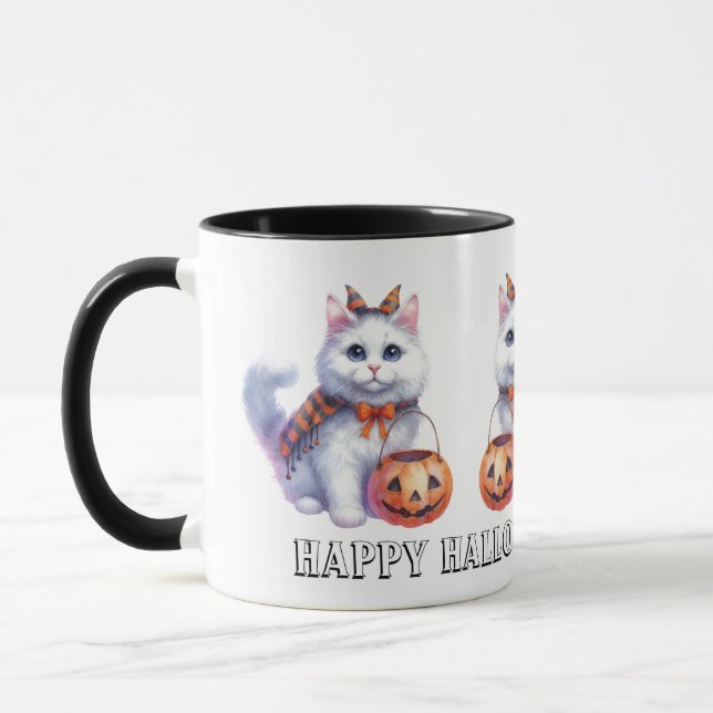 Adsible Cute Cat Halloween Mugg (Vänster)