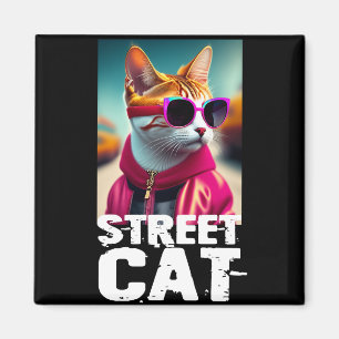 Adsible Cute Cat in Rosa Trackdress Magnet