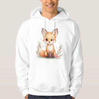 Adsible Cute Fox Hoodie for Djur älskare