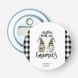 Adsible Cute Gnomes Black Buffalo Play Flasköppnare