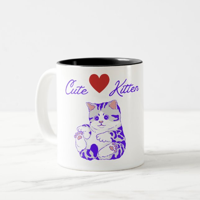 Adsible Cute Kitten Mugg (Framsida vänster)
