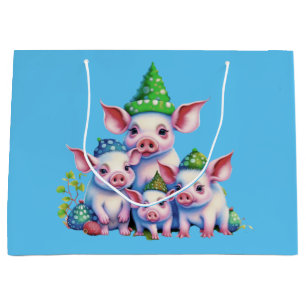 Adsible Cute Little Piggies Julgran