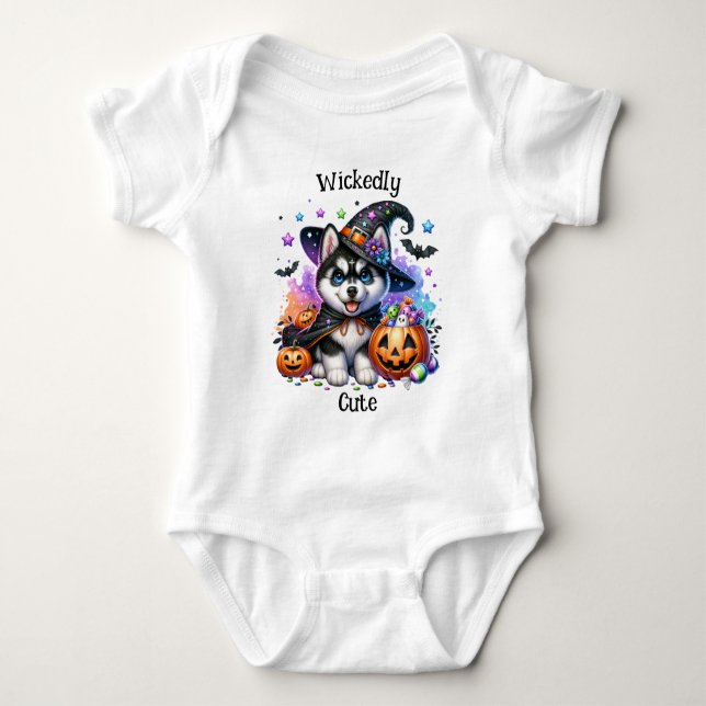 Adsible Cute Spooky Kids Halloween T Shirt (Framsida)