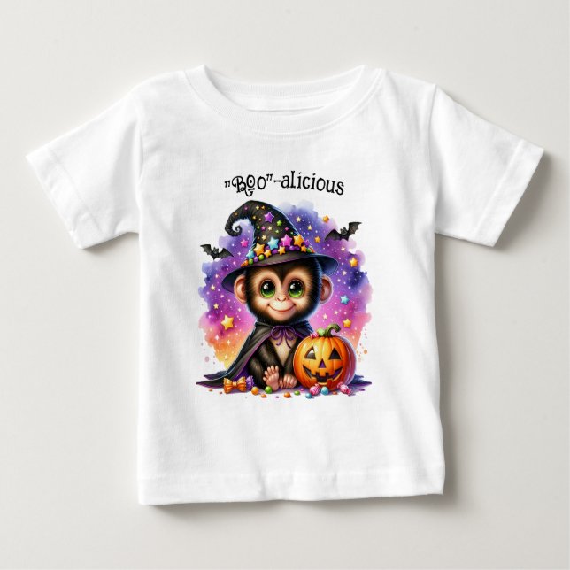 Adsible Cute Spooky Kids Halloween T Shirt (Framsida)