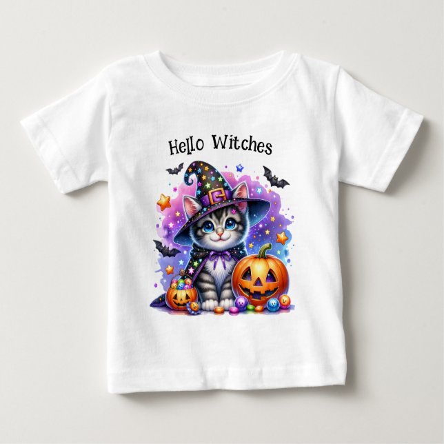 Adsible Cute Spooky Kids Halloween T Shirt (Framsida)