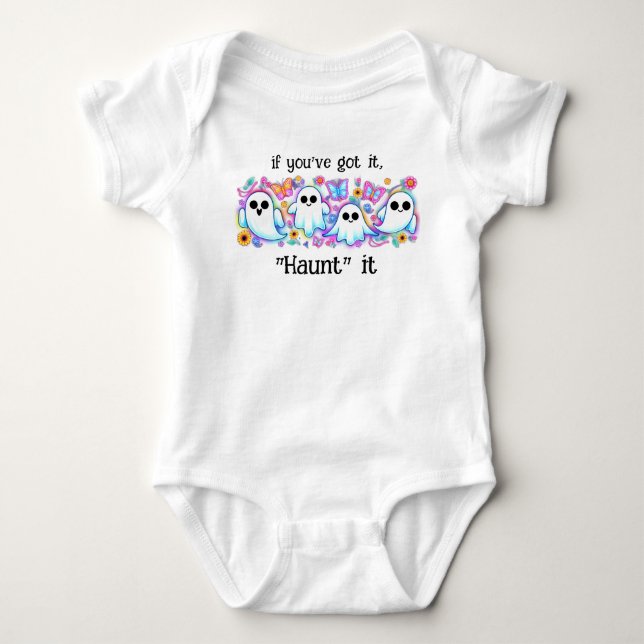 Adsible Cute Spooky Kids Halloween T Shirt (Framsida)