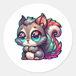 Adsible Cute Squirrel Runt Klistermärke