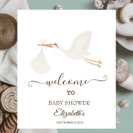 Adsible Cute Stork Poster