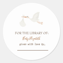 Adsible Cute Stork Runt Klistermärke