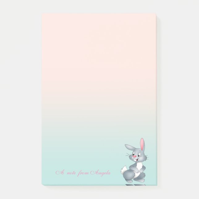 Adsible Cute Tecknad Bunny Post-it Block (Framsida)