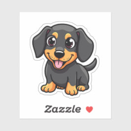 Adsible Dachshund, Kawaii Charmer, Small Klistermärken