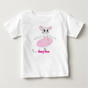 Adsible Dancing Ballerina Råtta in Rosa Tu Tee