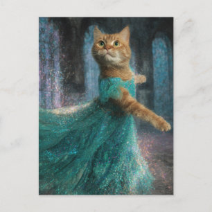 Adsible Dancing Cat Vykort