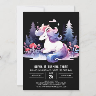 Adsible Digital Horse Birthday Inbjudningar