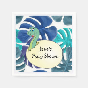 Adsible Dinosaur Baby Shower Pappersservett