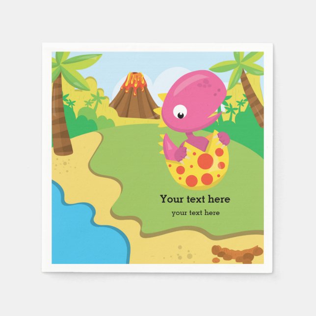 Adsible Dinosaur Pappersservett (Framsidan)