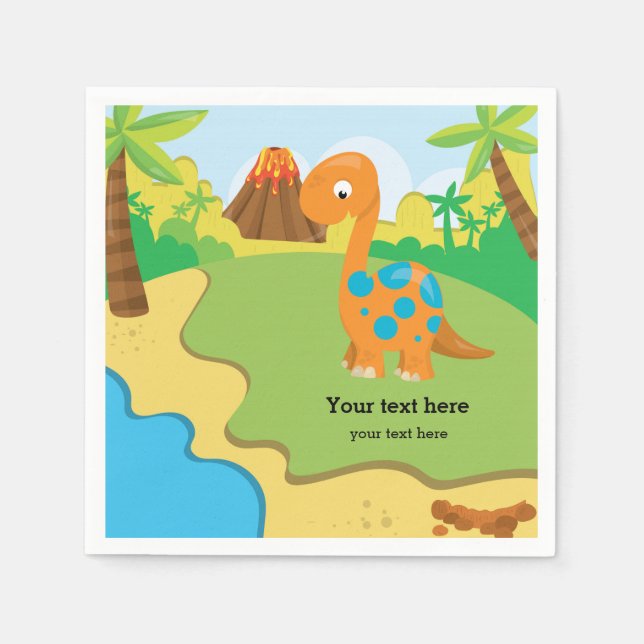 Adsible Dinosaur Pappersservett (Framsidan)