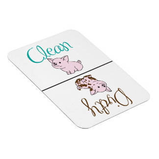 Adsible Dishwasher Magnet Clean/Dirty Piggies