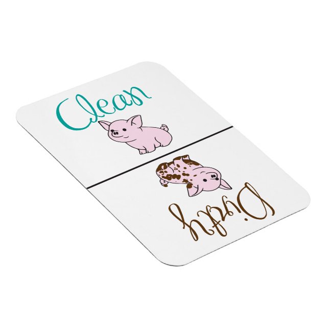 Adsible Dishwasher Magnet Clean/Dirty Piggies (Högersidan)