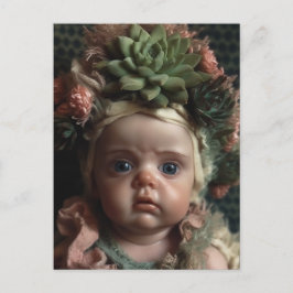 Adsible Doll Head i Succulent Garden Vykort