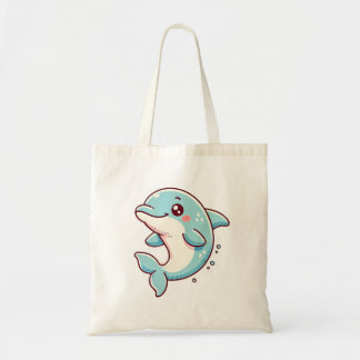 Adsible Dolphin Tote Bag - Ocean-Inspired Reusabl Tygkasse