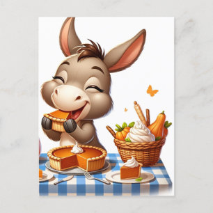 Adsible Donkey Eats Paj Vykort