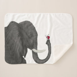 Adsible Elephant and Cute Ladybug
