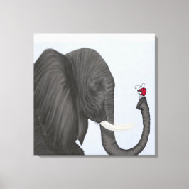 Adsible Elephant and Cute Ladybug Canvastryck