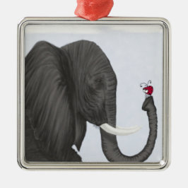 Adsible Elephant and Cute Ladybug Julgransprydnad Metall