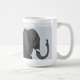 Adsible Elephant and Cute Ladybug Kaffemugg