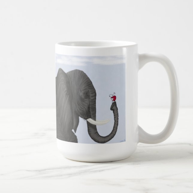 Adsible Elephant and Cute Ladybug Kaffemugg (Höger)