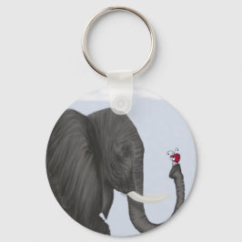 Adsible Elephant and Cute Ladybug Nyckelring