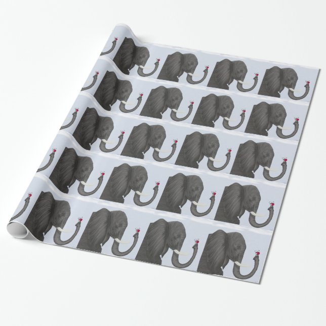 Adsible Elephant and Cute Ladybug Presentpapper (Utrullad)