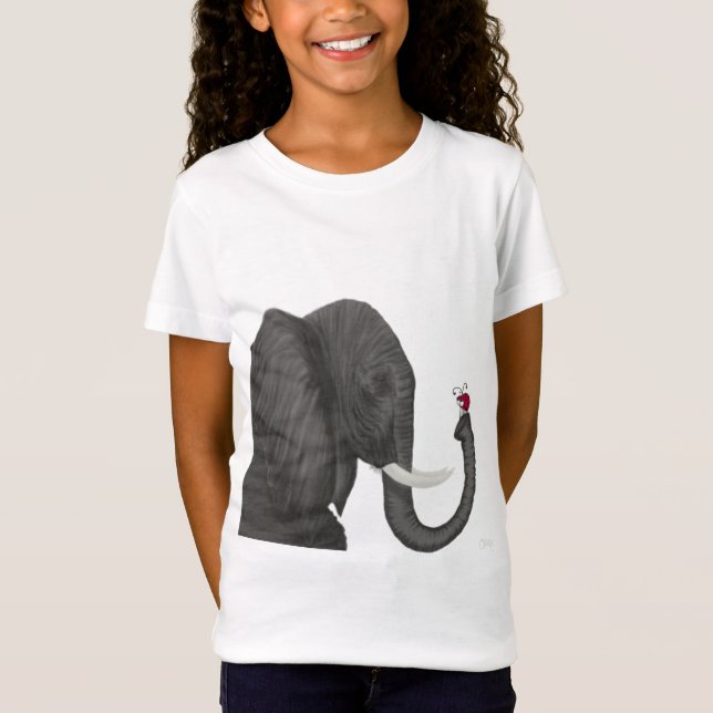 Adsible Elephant and Cute Ladybug Tee Shirt (Framsida)