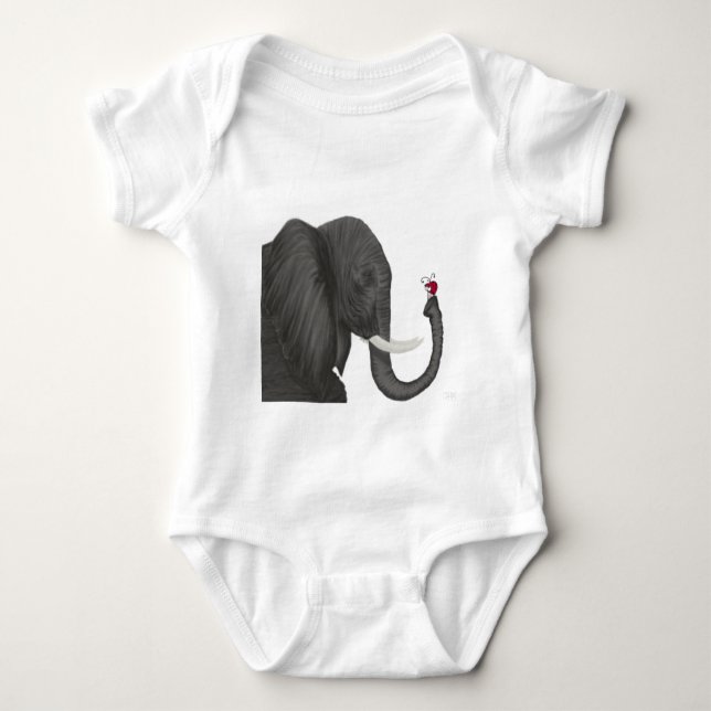 Adsible Elephant and Cute Ladybug Tee Shirt (Framsida)