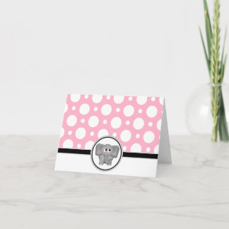 Adsible Elephant anpassningsbar Rosa Polka Dot Car Tack Kort