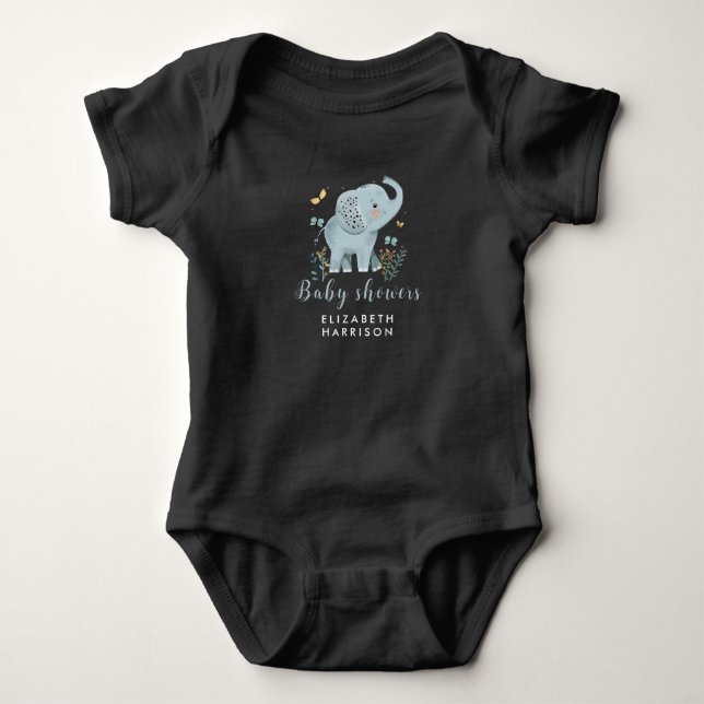 Adsible Elephant Blue Pojke Shower T Shirt (Framsida)