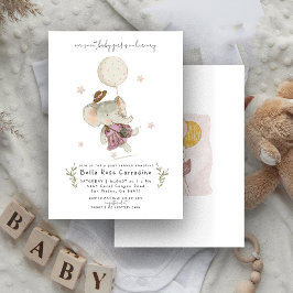 Adsible Elephant | Botaniskt babyskor för Boho Inbjudningar