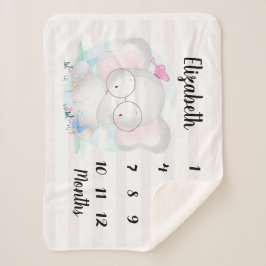 Adsible Elephant Butterflies Baby Milestone