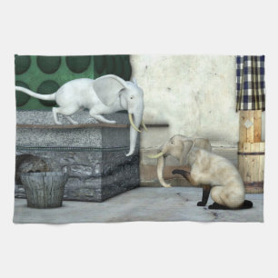 Adsible Elephant Cats Kökshandduk