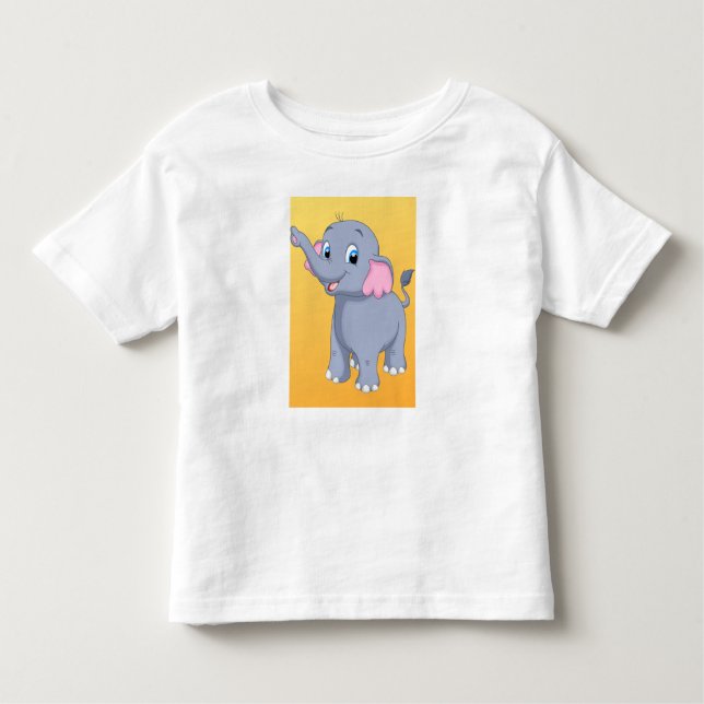 "Adsible Elephant Charm: Småbarn Tee" T Shirt (Framsida)
