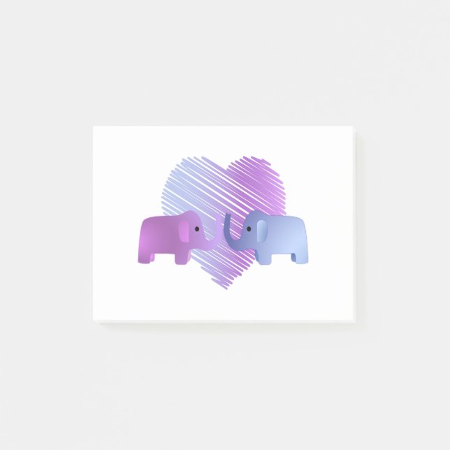Adsible Elephant Kärlek Post-it Block (Framsida)