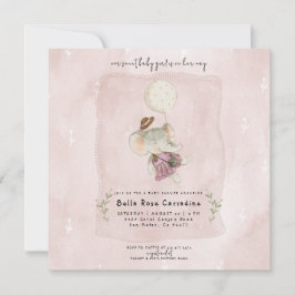 Adsible Elephant Rustic Boho Baby Shower Spara Datumet